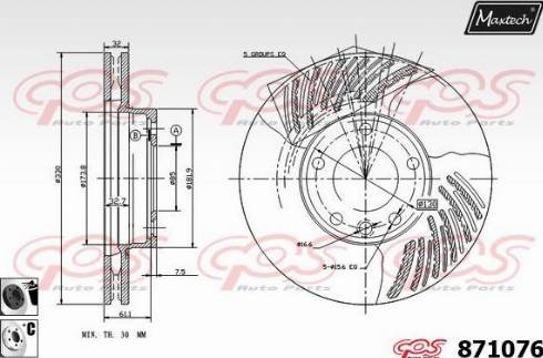 Maxtech 871076.6060 - Гальмівний диск avtolavka.club