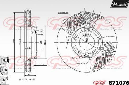 Maxtech 871076.6880 - Гальмівний диск avtolavka.club