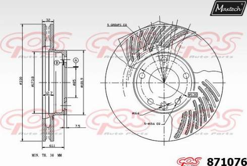 Maxtech 871076.0000 - Гальмівний диск avtolavka.club