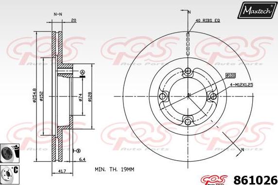 Maxtech 871076 - Гальмівний диск avtolavka.club