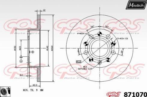 Maxtech 871070.0060 - Гальмівний диск avtolavka.club