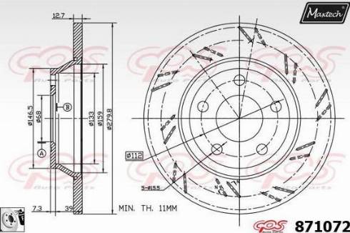 Maxtech 871072.0080 - Гальмівний диск avtolavka.club