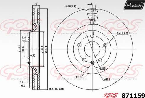 Maxtech 871159.0000 - Гальмівний диск avtolavka.club