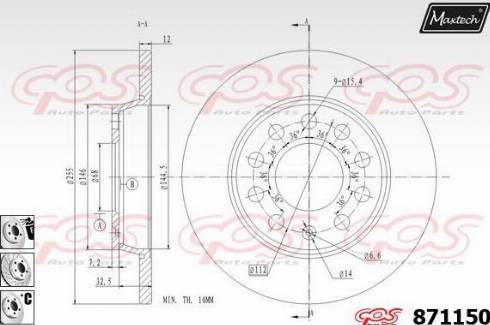 Maxtech 871150.6880 - Гальмівний диск avtolavka.club