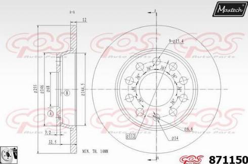 Maxtech 871150.0080 - Гальмівний диск avtolavka.club