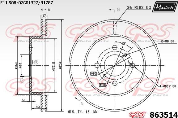 Maxtech 871150 - Гальмівний диск avtolavka.club