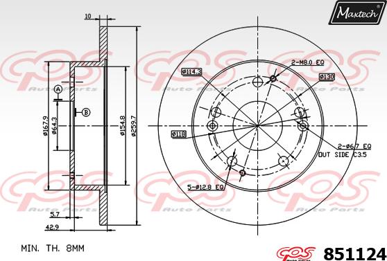 Maxtech 871151 - Гальмівний диск avtolavka.club