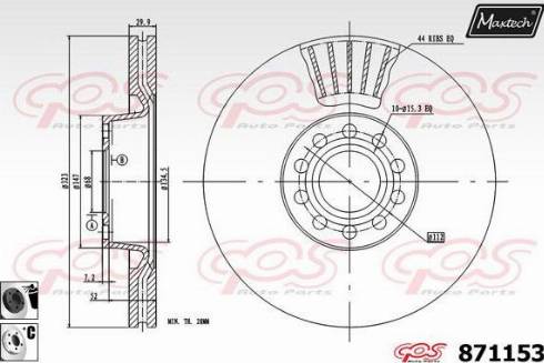 Maxtech 871153.6060 - Гальмівний диск avtolavka.club