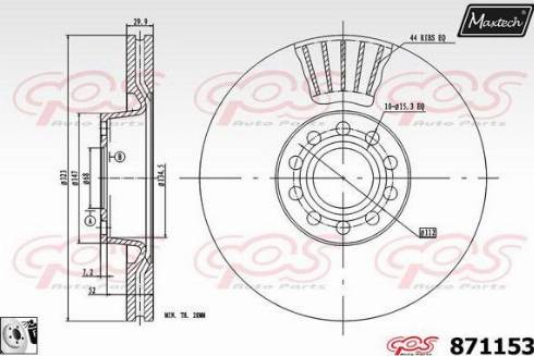 Maxtech 871153.0080 - Гальмівний диск avtolavka.club