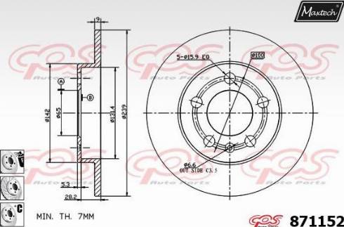 Maxtech 871152.6980 - Гальмівний диск avtolavka.club