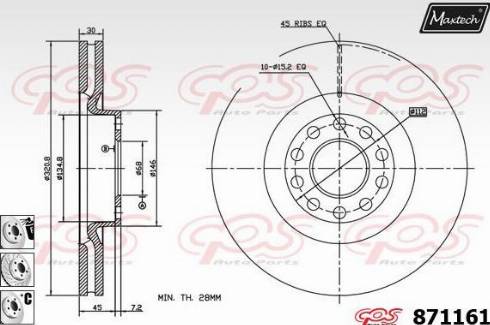 Maxtech 871161.6980 - Гальмівний диск avtolavka.club