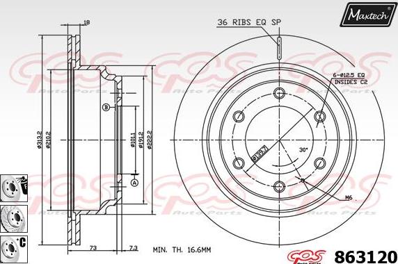 Maxtech 871100 - Гальмівний диск avtolavka.club