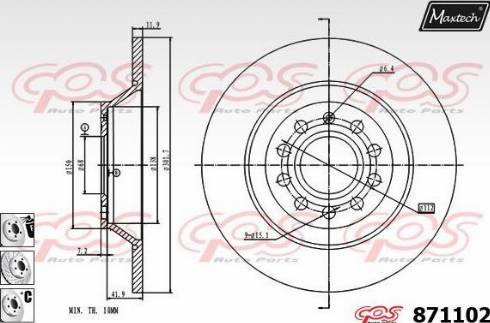 Maxtech 871102.6980 - Гальмівний диск avtolavka.club