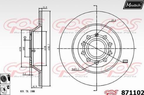 Maxtech 871102.6060 - Гальмівний диск avtolavka.club