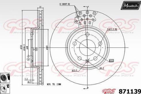 Maxtech 871139.6060 - Гальмівний диск avtolavka.club