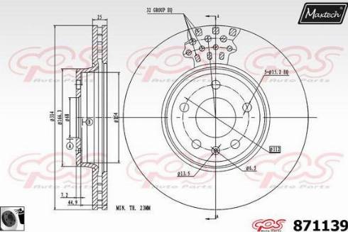 Maxtech 871139.0060 - Гальмівний диск avtolavka.club