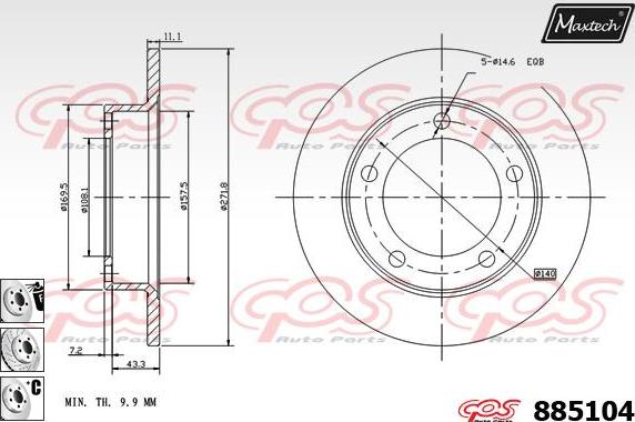 Maxtech 873527 - Гальмівний диск avtolavka.club