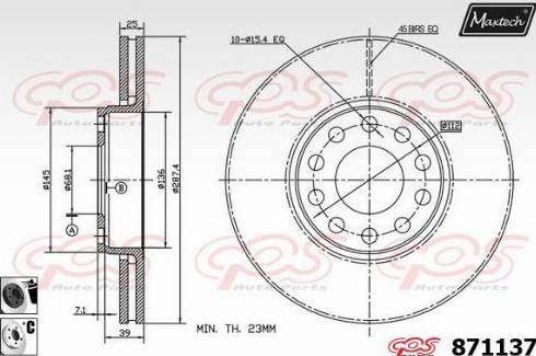 Maxtech 871137.6060 - Гальмівний диск avtolavka.club