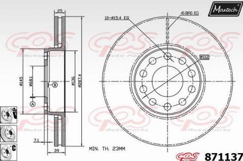 Maxtech 871137.6880 - Гальмівний диск avtolavka.club