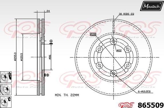 Maxtech 875365 - Гальмівний диск avtolavka.club