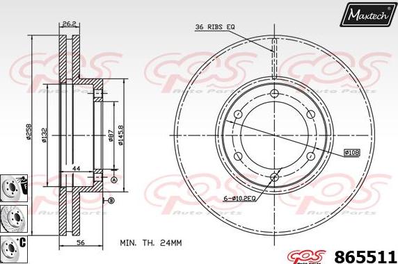 Maxtech 875367 - Гальмівний диск avtolavka.club