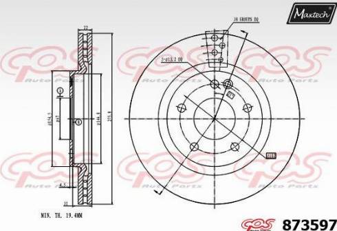 Maxtech 873597.0000 - Гальмівний диск avtolavka.club