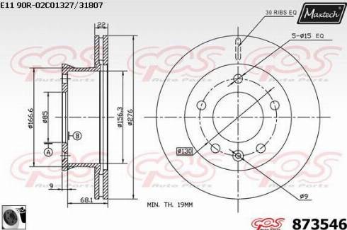 Maxtech 873546.0060 - Гальмівний диск avtolavka.club