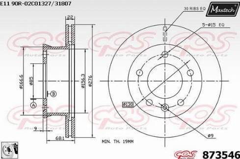 Maxtech 873546.0080 - Гальмівний диск avtolavka.club