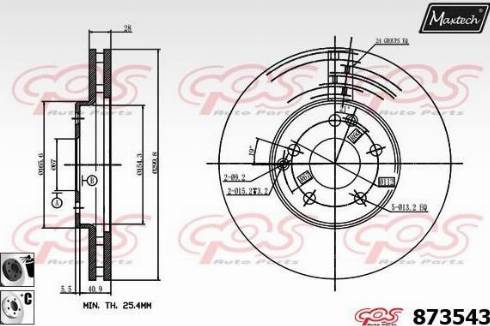 Maxtech 873543.6060 - Гальмівний диск avtolavka.club