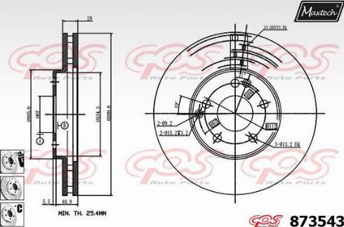 Maxtech 873543.6880 - Гальмівний диск avtolavka.club