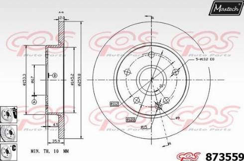 Maxtech 873559.6980 - Гальмівний диск avtolavka.club