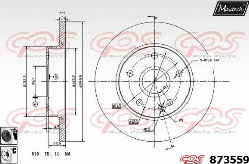 Maxtech 873559.6060 - Гальмівний диск avtolavka.club