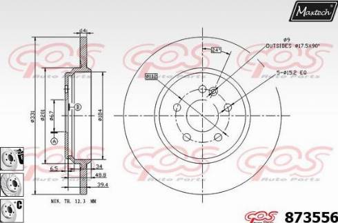 Maxtech 873556.6980 - Гальмівний диск avtolavka.club