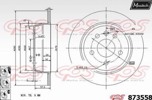 Maxtech 873558.6980 - Гальмівний диск avtolavka.club