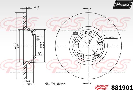 Maxtech 873558 - Гальмівний диск avtolavka.club