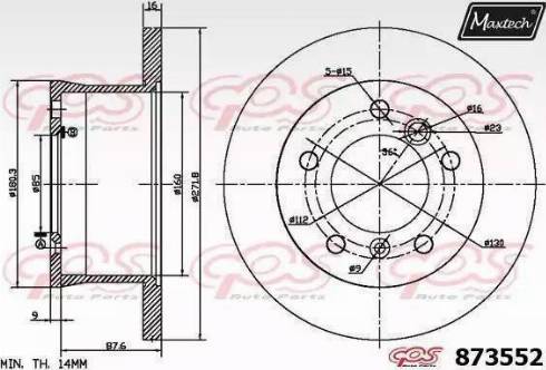 Maxtech 873552.6980 - Гальмівний диск avtolavka.club