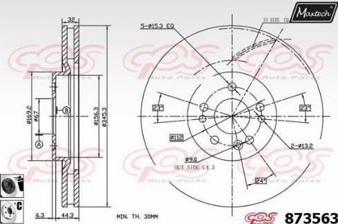 Maxtech 873563.6060 - Гальмівний диск avtolavka.club