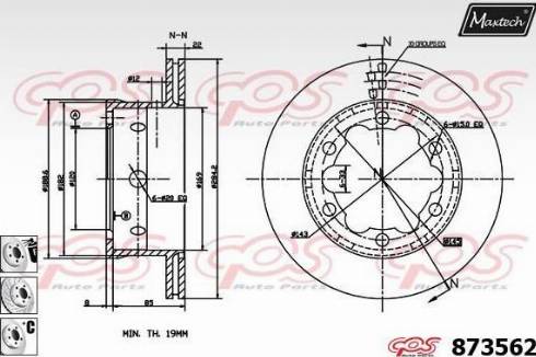 Maxtech 873562.6980 - Гальмівний диск avtolavka.club