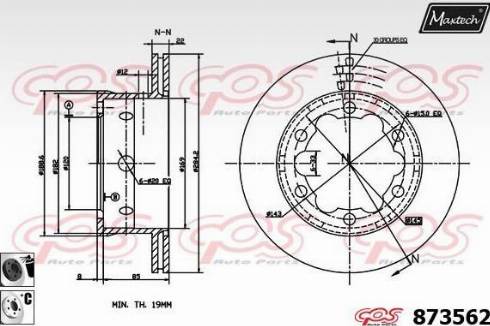 Maxtech 873562.6060 - Гальмівний диск avtolavka.club