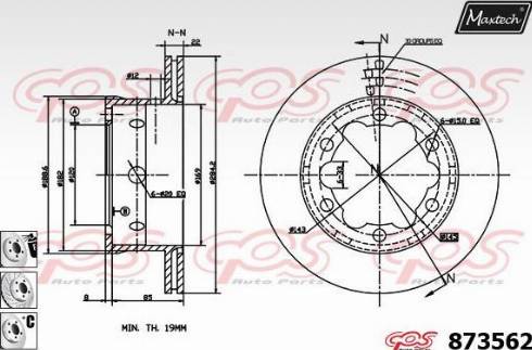 Maxtech 873562.6880 - Гальмівний диск avtolavka.club