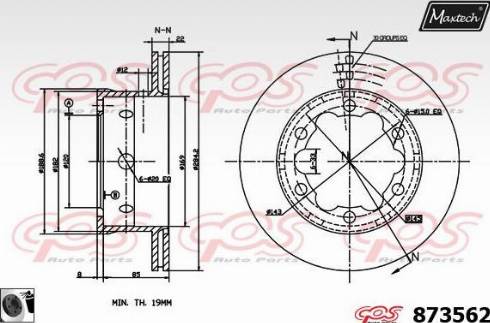 Maxtech 873562.0060 - Гальмівний диск avtolavka.club