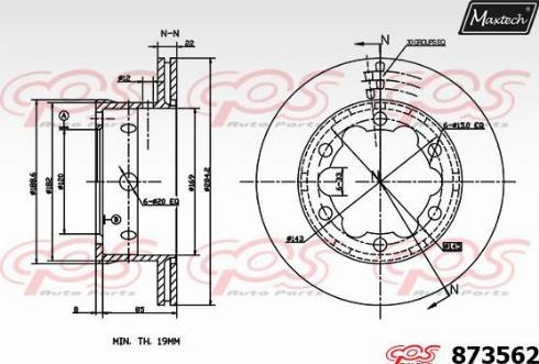 Maxtech 873562.0000 - Гальмівний диск avtolavka.club