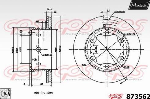 Maxtech 873562.0080 - Гальмівний диск avtolavka.club