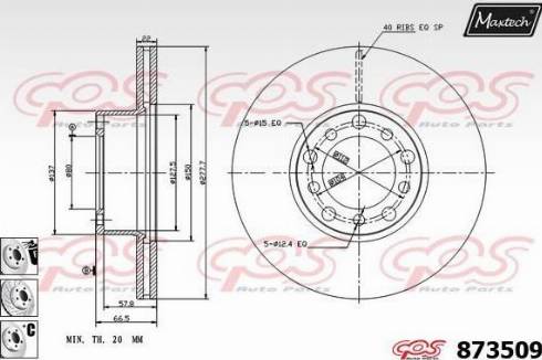 Maxtech 873509.6980 - Гальмівний диск avtolavka.club