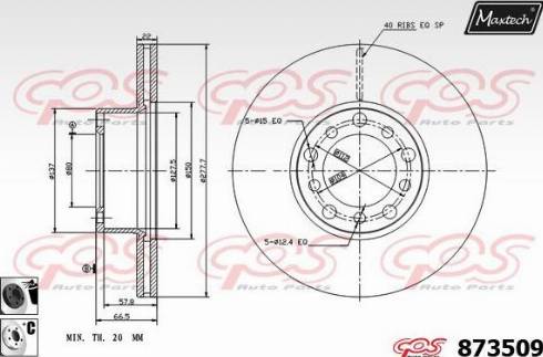 Maxtech 873509.6060 - Гальмівний диск avtolavka.club