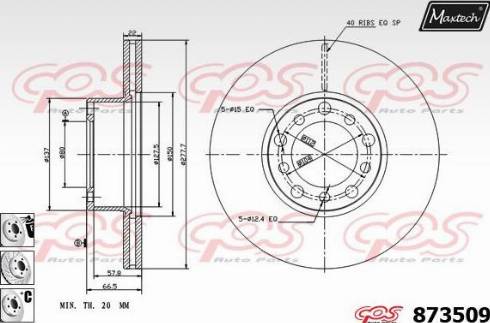 Maxtech 873509.6880 - Гальмівний диск avtolavka.club