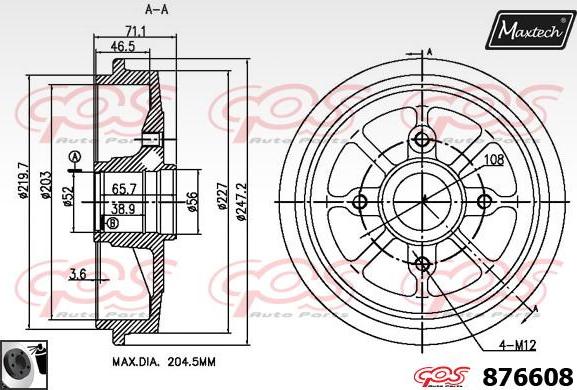 Maxtech 873509 - Гальмівний диск avtolavka.club