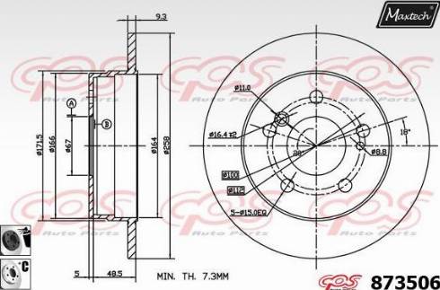 Maxtech 873506.6060 - Гальмівний диск avtolavka.club