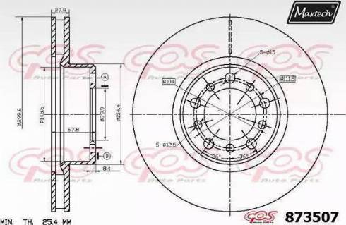 Maxtech 873507.6060 - Гальмівний диск avtolavka.club