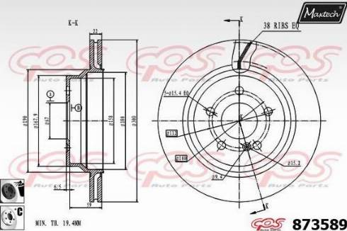 Maxtech 873589.6060 - Гальмівний диск avtolavka.club